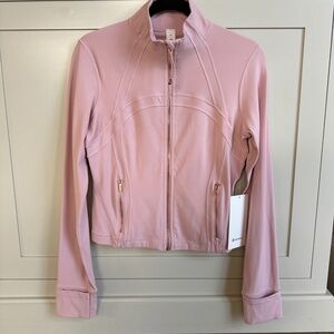 LULULEMON Define Jacket Cropped Nulu Pink Haze Rose Gold Size 10 NEW